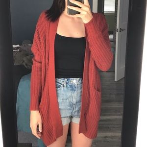Dark Orange Cardigan